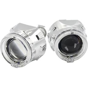 YUFANYA 2.5Inch HD Bixenon Projector Lens with 2.5inch RGB Chrome Mask Decoration Car Assembly for H1 H4 H7 Car Motorcycle Retrofit