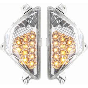 LED Front turn signal light Compatible with KAWASAKI Ninja ZX-6R ZX6R NINJA 300 400 650 1000 ZX-4R LED light Motorcycles Accessories,(Clear)