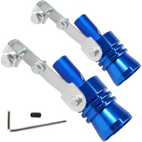 2 Pack Universal Turbo Pipe Pipe Whistle Muffler Sounder Simulator Tailpipe Noise Sound Enhancer Compatible with Truck, Motorcycle, Cars, Dirt Bike and Scooter(XL Black)