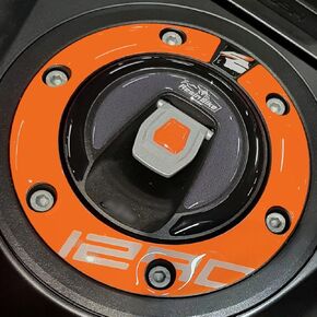 Motorcycle 3D Stickers Compatible with KTM 1290 Super Adventure S 2021. Tank Cap Protection from Impact and Scratches. Motorcycle Resin Stickers - Made in Italy