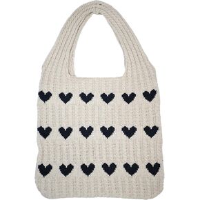 Crochet Tote Bag Women's Summer Aesthetic Mesh Beach Bags Knitting Bag Handbags Cute Shoulder Bags