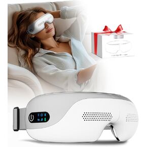 Eye Massager with Heat, Smart Eye Massager with Bluetooth Music for Migraine Dry Eye Sleep Relief, Portable Massage Sleep Mask, Ideal Gift for Men,Women/Mom/Dad/Wife/Friends