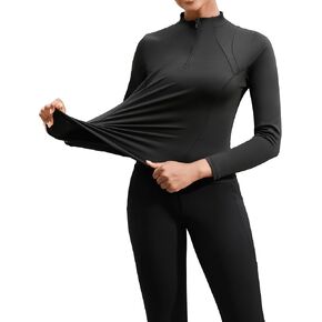Angel season Womens Zip Up Jackets Mock Lightweight Fitted Turtleneck Cold Weather Athletic Workout Clothes with Pockets