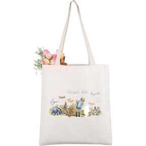 CMNIM Bear Tote Bag Hundr-d Acre Woods Inspired Tote Po-h Pigle- Tigge- Rabbit Eeyor- Merch Gift Friendship Shoulder Bag