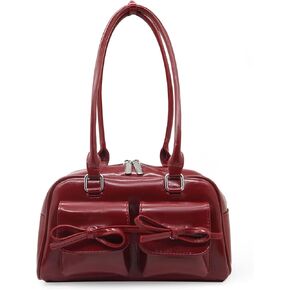 Fozehlad Chic Hobo Bags for Women Retro Tote Handbag Top Handle PU Leather Shoulder Bag for Trendy Y2K