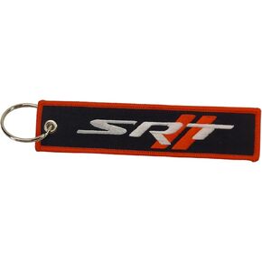 Detroit Shirt Company Dodge SRT Logo embroidered Keychain 5" x 1" | SRT logo front, Classic Dodge Rhombus logo back