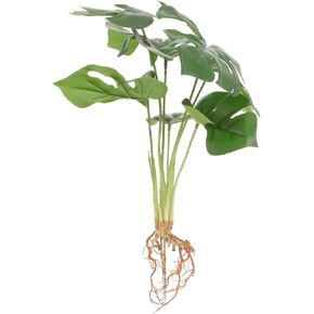 EXCEART Turtle Leaf Hydroponic Simulated Leaves Monstera Hydroponic Home Decoration Simulated Grass Simulated Green Plants (8 Heads Hydroponic Green) Artificial Monstera Tree
