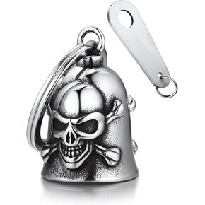 Bandmax Motorcycle Keychain for Biker Stainless Steel Safe Driving Guardian Bells for Motorcycles