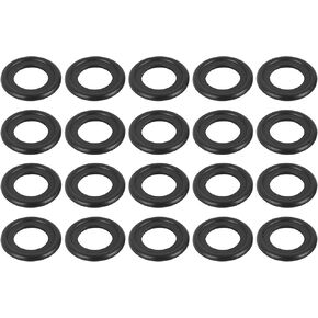 X AUTOHAUX 20pcs M14 Rubber Oil Drain Plug Gaskets Replacement Universal Black for Car