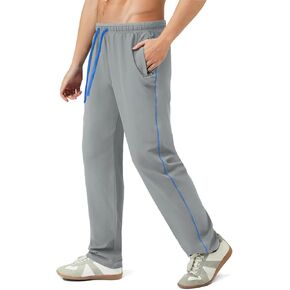 LOLLi kidz Men's Sweatpants, High-Performance Lightweight Long Pants with Zipper Pockets, Golf Athletic Pants