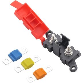 4way Midi Fuse Holder Automotive Marine Boat Car Audio Copper Fuse Blocks Midi Holder 1in 4out with 30A 60A 100A Midi Fuses