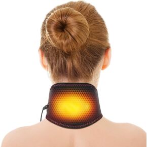 Neck Heating Pad, USB Heating Pad for Neck, Heated Neck Wrap for Pain Relief, 3 Heat Setting and Timing Settings, Electric Thermal Hot Compress Neck Brace, Heat Therapy for Soreness Stiffness