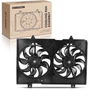 A-Premium Engine Radiator Cooling Fan Assembly Compatible with Select Nissan & Chevrolet Models - NV200 2013-2021, City Express 2015-2018, 2.0L - Replace# 19316315, 214813LM0A