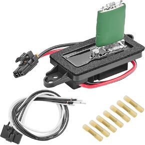 HVAC Blower Motor Resistor Kit with Harness Replacement for 2002-2009 Chevy Trailblazer GMC Envoy, 2004-2007 Buick Rainier, 2002-2006 GMC Envoy XL, 2003-2008 Isuzu Ascender，Replace 89019100 973008