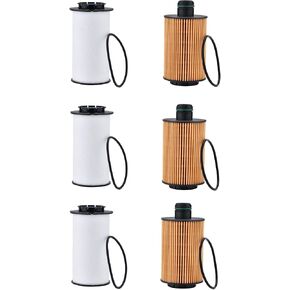 68235275AA Fuel Filter and 68229402AA Oil filter Compatible with Dodge Ram 1500 3.0L V6 EcoDiesel Engine 2014-2019 Replaces 68229402AA 68109834AA WF10245（set of 3）