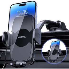 Car Phone Holder, Thick Case & Heavy Phone Friendly, Phone Holders for Your Car, Universal Cell Phone Car Mount, 3-in-1 Dashboard Windshield Air Vent for All Smartphones