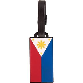 Desert Cactus Country of The Philippines Flag Luggage Tag Bag (PVC Luggage Tag - Design A)