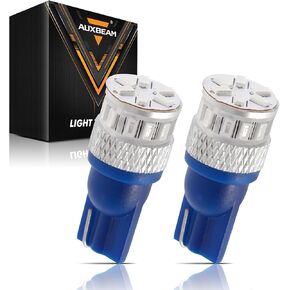 مصابيح Auxbeam 194 T10 LED بيضاء، 6000K فائقة السطوع T10 168 W5W LED لمبة أضواء السيارة الداخلية، مصابيح استبدال LED خالية من الأخطاء في Canbus لأضواء لوحة الترخيص، ضوء خريطة القبة، ضوء مجاملة، قطعتان