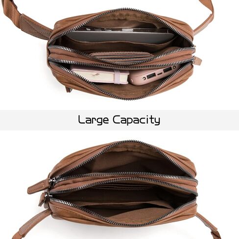 حقيبة حزام للنساء من جلد البولي يوريثان، حقيبة خصر عصرية للنساء مع حزام قابل للتعديل في كل مكان (بني) in Kuwait