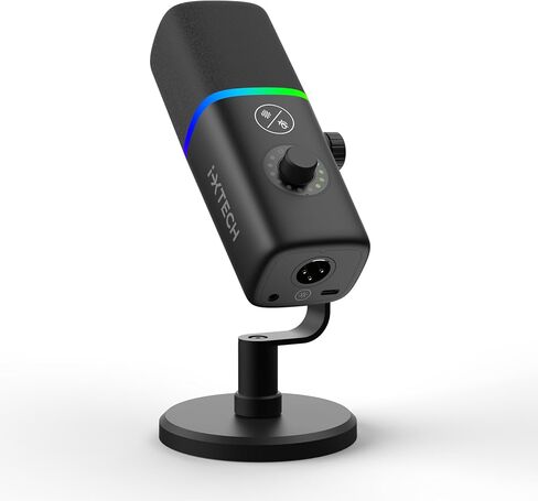 IXTECH Microphone Boom Arm with Desk Mount, 360° Rotatable, Adjustable and Foldable Scissor Mounting for Podcast, Video Gaming, Radio and Studio Audio, Sturdy and Universal - Elegance Model in Kuwait