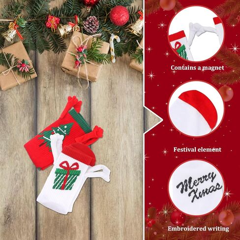 Christmas Holding Hands Socks Christmas Funny Magnetic Socks Winter Xmas Magnetic Hand Holding Socks for Family in Kuwait