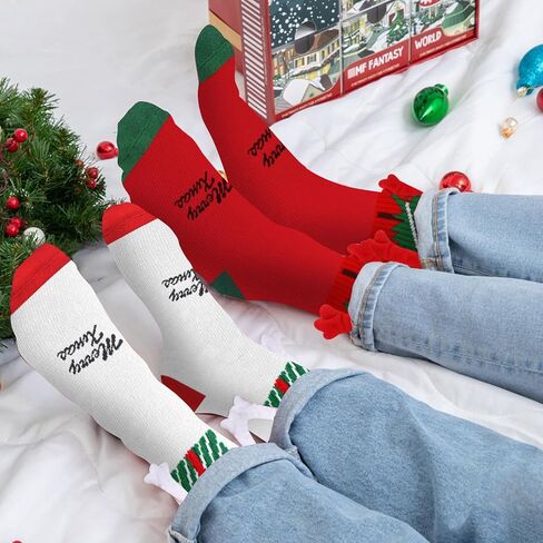 Christmas Holding Hands Socks Christmas Funny Magnetic Socks Winter Xmas Magnetic Hand Holding Socks for Family in Kuwait