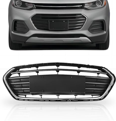 شبكة المصد الأمامي من PartsFlow باللون الأسود مع شواية الكروم لسيارة 2017 2018 2019 2020 شيفروليه تشيفي تراكس GM1211015 in Kuwait