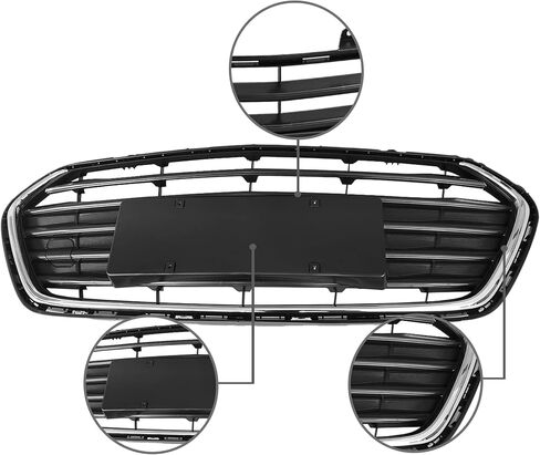 شبكة المصد الأمامي من PartsFlow باللون الأسود مع شواية الكروم لسيارة 2017 2018 2019 2020 شيفروليه تشيفي تراكس GM1211015 in Kuwait