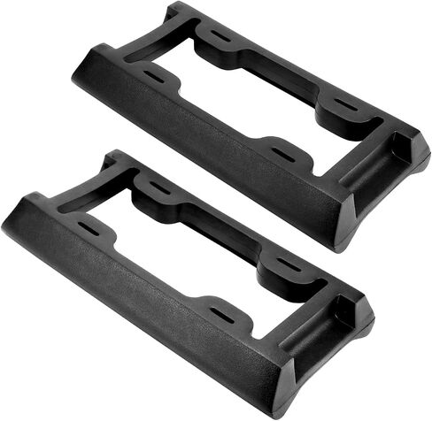 QWORK Heavy-Duty Rubber License Plate Bumper Guard, 7.6×14.7 Inch, Universal Compatibility with Cars, Trucks, SUVs, Vans with Installation Kit,2 Pcs in Saudi Arabia