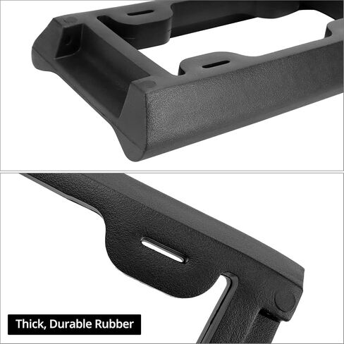 QWORK Heavy-Duty Rubber License Plate Bumper Guard, 7.6×14.7 Inch, Universal Compatibility with Cars, Trucks, SUVs, Vans with Installation Kit,2 Pcs in Saudi Arabia