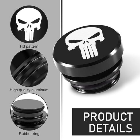 قطعتان من غطاء ولاعة السجائر المعدنية للسيارة، استبدال قابس ولاعة السجائر لتزيين الجمجمة بشكل شخصي، حامي مانع للخدش والغبار مع حلقة مطاطية، عالمي للسيارات (أسود) in Kuwait