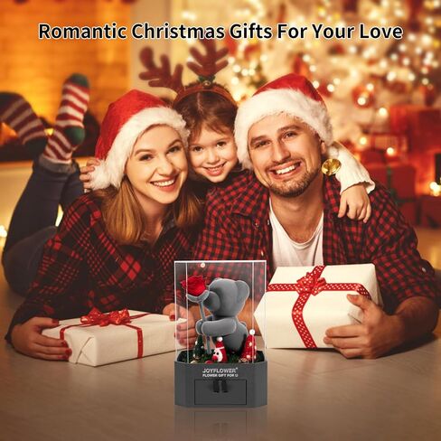 Preserved Flowers with Cute Teddy Bear, Eternal Real Rose Romantic Gift with Elegant Gift Box for Girlfriend Wife Her in Valentine's Day, Birthday, Christmas, Weddings, Anniversaries in Saudi Arabia