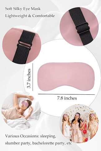 Women Long Silky Robes Set with Hair Band Eye Mask Hair Ring Bride Bridesmaid Bridal Party Loungewear in Kuwait