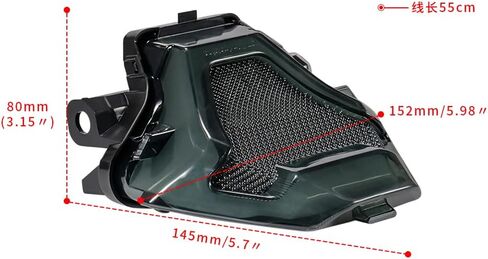 Evomosa دراجة نارية بدوره إشارة الذيل ضوء الفرامل المتكاملة ضوء الخلفية LED المصابيح الخلفية متوافق مع MT07 FZ07 2014-2017/ MT25 MT03 YZF R3 R25 2014-2021 18 19 in Kuwait