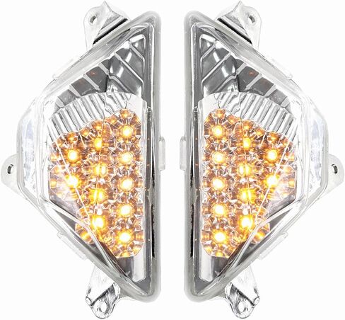 ضوء إشارة الانعطاف الأمامي LED متوافق مع KAWASAKI Ninja ZX-6R ZX6R NINJA 300 400 650 1000 ZX-4R ملحقات الدراجات النارية الخفيفة (شفاف) in Saudi Arabia