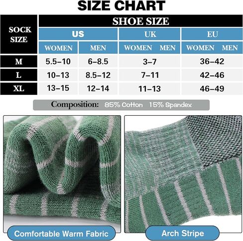 Ankle No Show Running Hiking Athletic Socks Sports Compression Cotton Cushioned Socks 6 Pairs for Women Men in Saudi Arabia