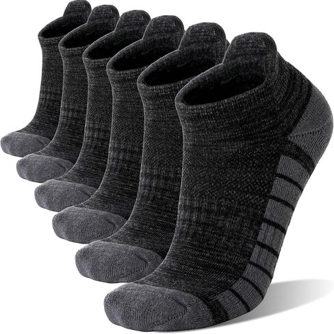 Ankle No Show Running Hiking Athletic Socks Sports Compression Cotton Cushioned Socks 6 Pairs for Women Men in Saudi Arabia