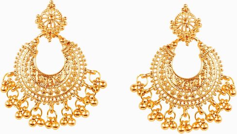 أقراط مصممة من Touchstone Indian Bollywood Desire Tribal Boho Chic Moon Chandbaali للنساء. in Kuwait