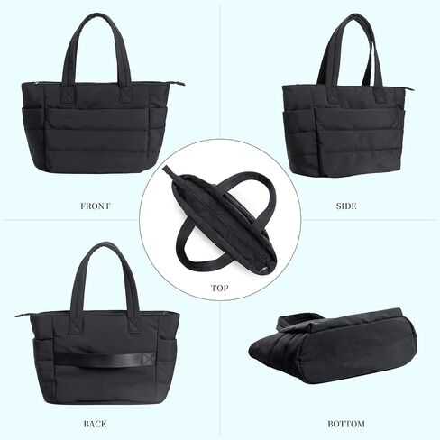 Tote Bag for Women-Nurse bags Lightweight Puffy Tote Bag with Compartments-Quilted Shoulder Bag for Travel, Work in Kuwait
