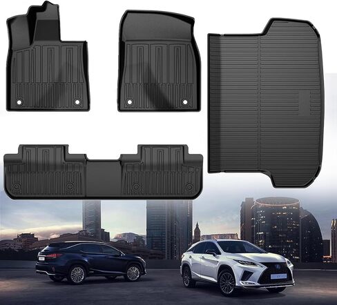 Original 2016-2022 RX Floor Mats and Cargo Liner for Lexus RX/RX350/RX450h (Not Fit L Model with 3rd Row Seating) - Custom Fit TPE All Weather Floor Liners and Trunk Mat for Lexus RX 2016-2022 in Saudi Arabia
