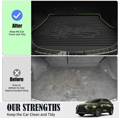Original 2016-2022 RX Floor Mats and Cargo Liner for Lexus RX/RX350/RX450h (Not Fit L Model with 3rd Row Seating) - Custom Fit TPE All Weather Floor Liners and Trunk Mat for Lexus RX 2016-2022 in Saudi Arabia