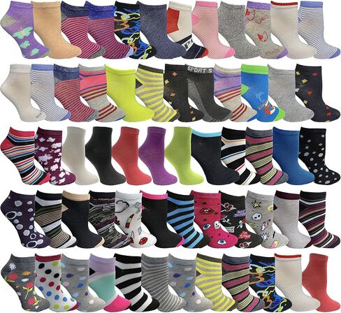 Yacht & Smith 60 Pair Men, Women & Kids Low Cut Socks Thin Comfortable Lightweight Breathable Wholesale Bulk Sport Socks in Kuwait
