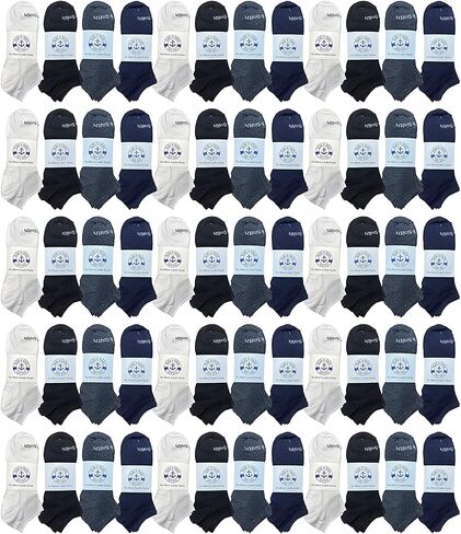 Yacht & Smith 60 Pair Men, Women & Kids Low Cut Socks Thin Comfortable Lightweight Breathable Wholesale Bulk Sport Socks in Kuwait