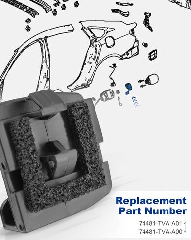 غطاء باب خزان الوقود الغاز مشبك الربيع يصلح لهوندا أكورد 2018-2022 ، استبدال 74481-TVA-A01 in Kuwait