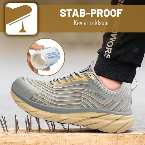 Steel Toe Shoes for Men Women Work Safety Shoes Comfortable Lightweight Puncture Proof Slip Resistant Indestructible Warehouse Industry Construction Shoes in Saudi Arabia