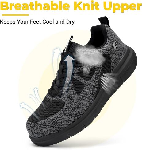 أحذية FitVille الرجالية ذات المقدمة الفولاذية ذات مقدمة مركبة واسعة للرجال مقاومة للثقب in Kuwait