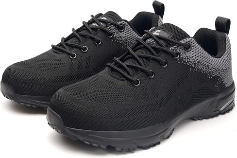 Steel Toe Shoes for Men Women Work Safety Shoes Comfortable Lightweight Puncture Proof Slip Resistant Indestructible Warehouse Industry Construction Shoes in Kuwait