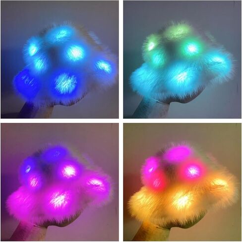 Women Teen Warm Winter Hat Rainbow Fluffy Furry Plush Faux Fur Hats Smart LED Light Up Fishing Hat Bucket Hats in Saudi Arabia
