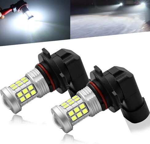 Super Bright 3000lm 2504,PSX24W,12276 LED Fog Lights Bulbs DRL High Power 2835 Chips with Projector Lens Replacement for Cars Trucks, 6000K Xenon White in Kuwait