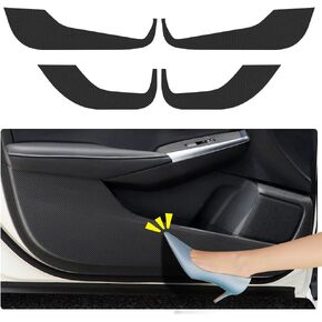 Car Door Anti Kick Pad for Nissan Sentra 2020 2021 2022 2023 2024 Accessories Carbon Fiber style Leather Sticker Door Sill Protector Cover Edge Guard Side Mat Interior Decoration Dirty Stickers